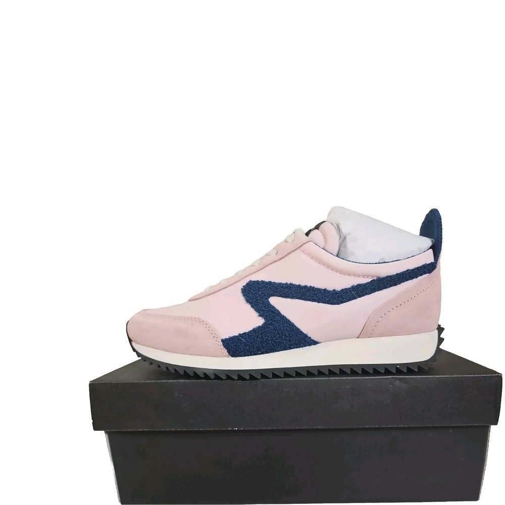 Rag & Bone NY Retro Runner Sneakers Shoes Womens Sz EUR 38 US 8 Pink Blue Suede